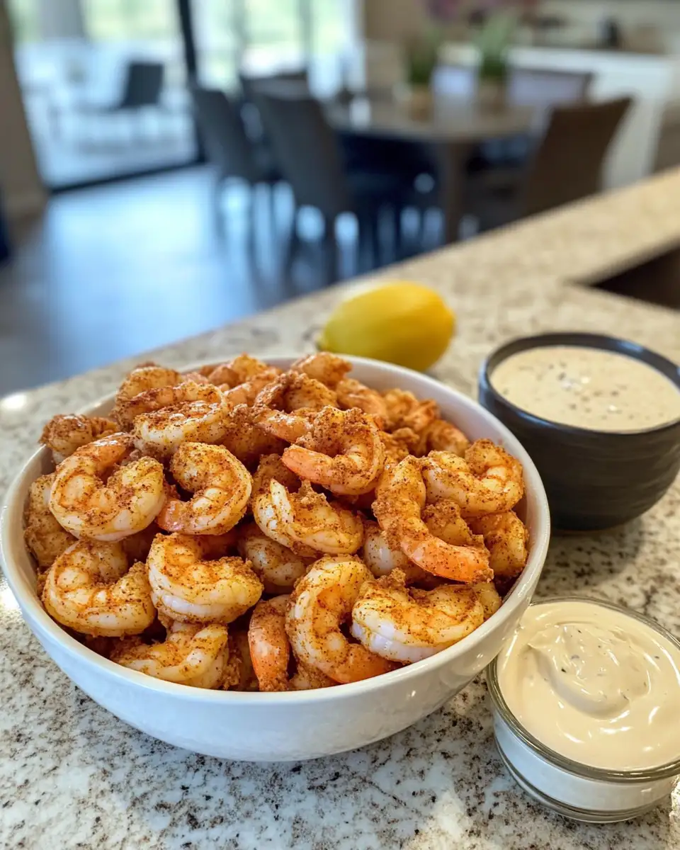 Ingredients for Sizzling Cajun Shrimp: A Crispy Delight with Creamy Sauce Magic