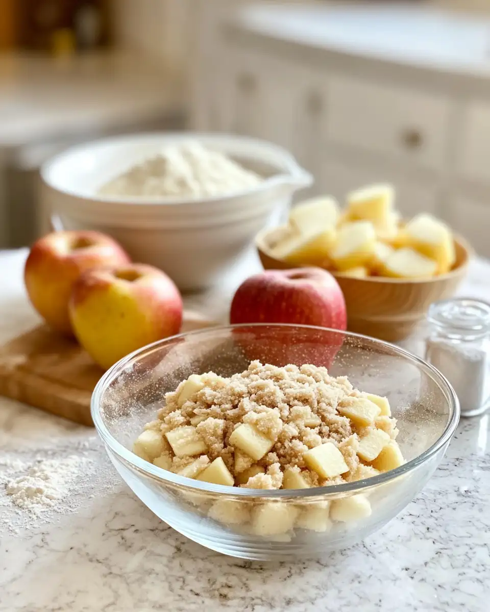 Ingredients for Irresistibly Crunchy Apple Crumb Cookies That Taste Like Autumn