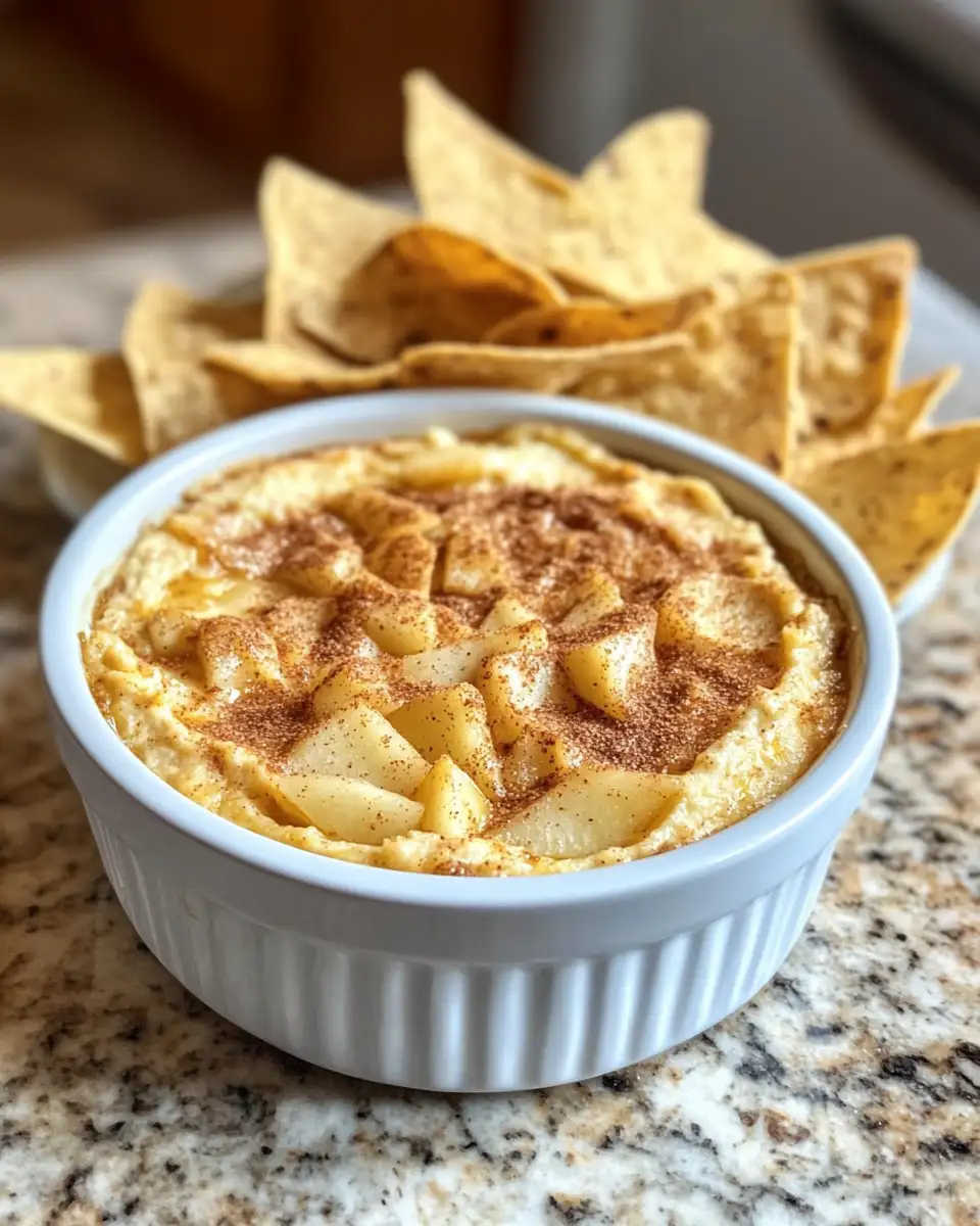 Final dish - Deliciously Dippable Delight: Apple Pie Dip with Cinnamon Tortilla Chips