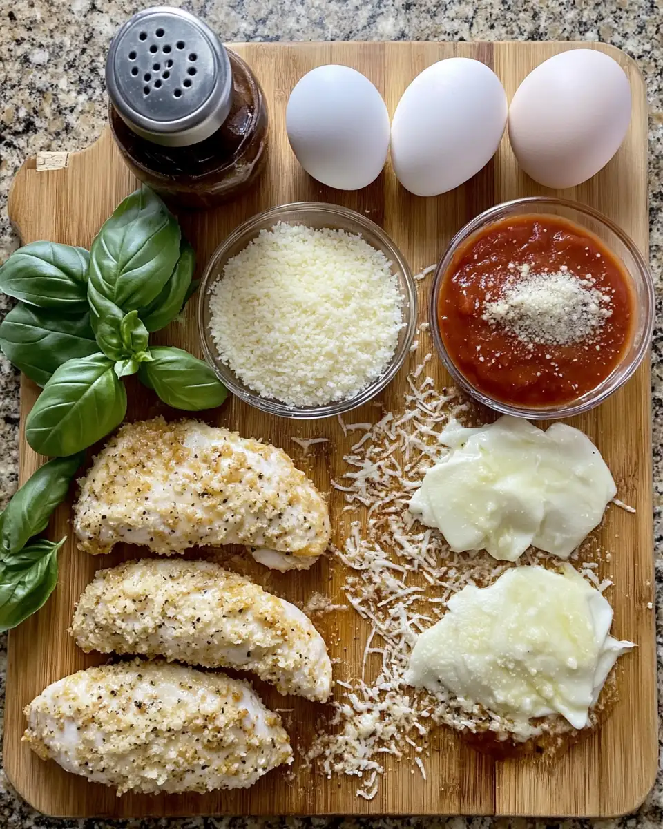 Ingredients for Crispy Comfort: The Ultimate Baked Chicken Parmesan Recipe