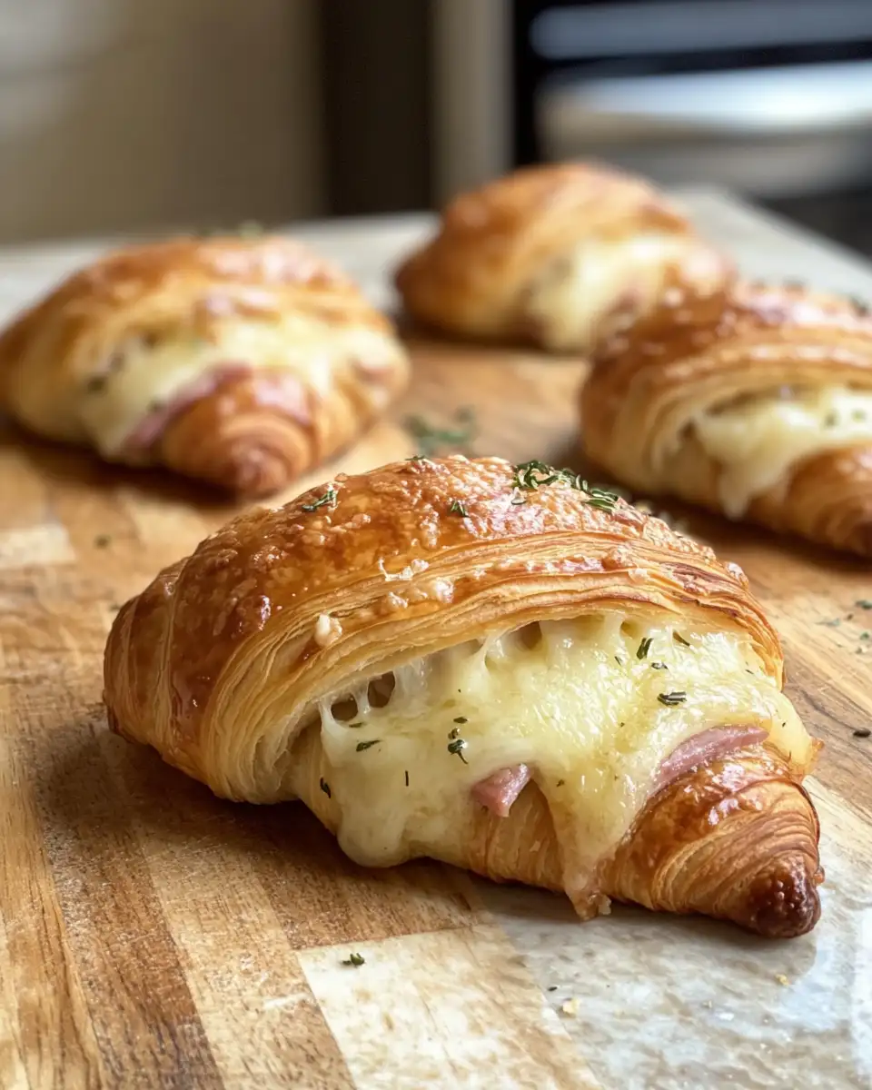 Final dish - Decadent Delight: Irresistible Baked Ham and Cheese Croissants