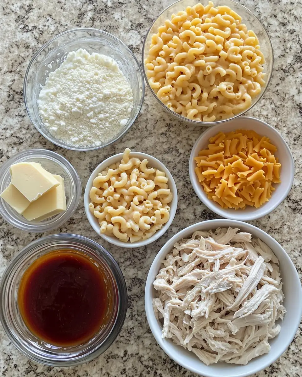 Ingredients for Sizzling BBQ Chicken Mac and Cheese: The Ultimate Comfort Food Twist