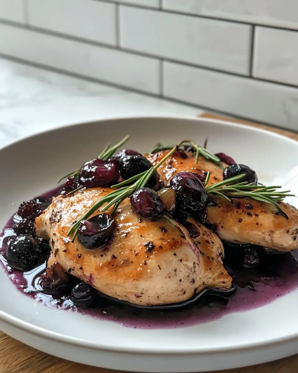 Final dish - Savor the Symphony of Blueberry Thyme Chicken Delight
