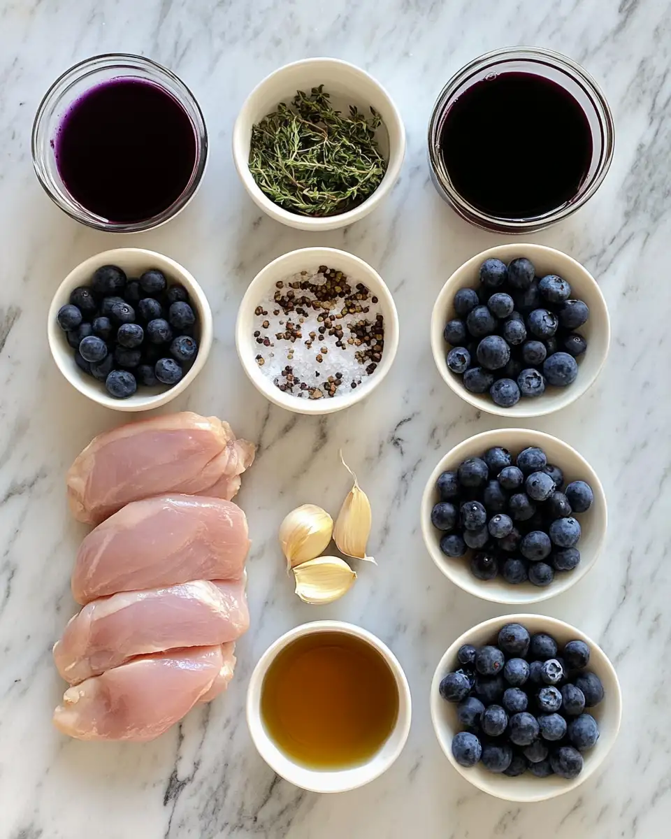 Ingredients for Savor the Symphony of Blueberry Thyme Chicken Delight