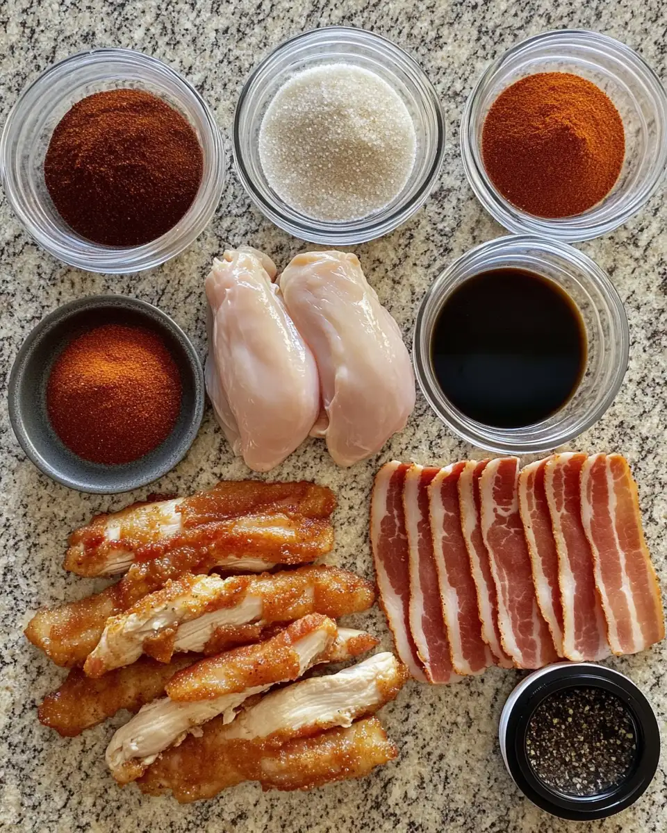 Ingredients for Irresistible Brown Sugar Bacon Chicken Tenders That Will Wow Your Taste Buds