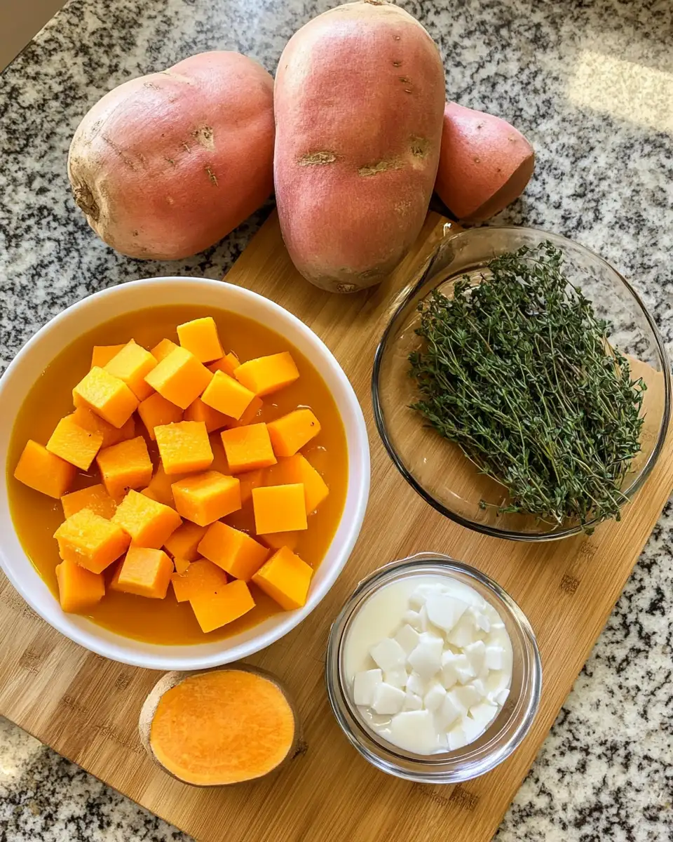Ingredients for Cozy Up with a Bowl of Butternut Squash Sweet Potato Soup