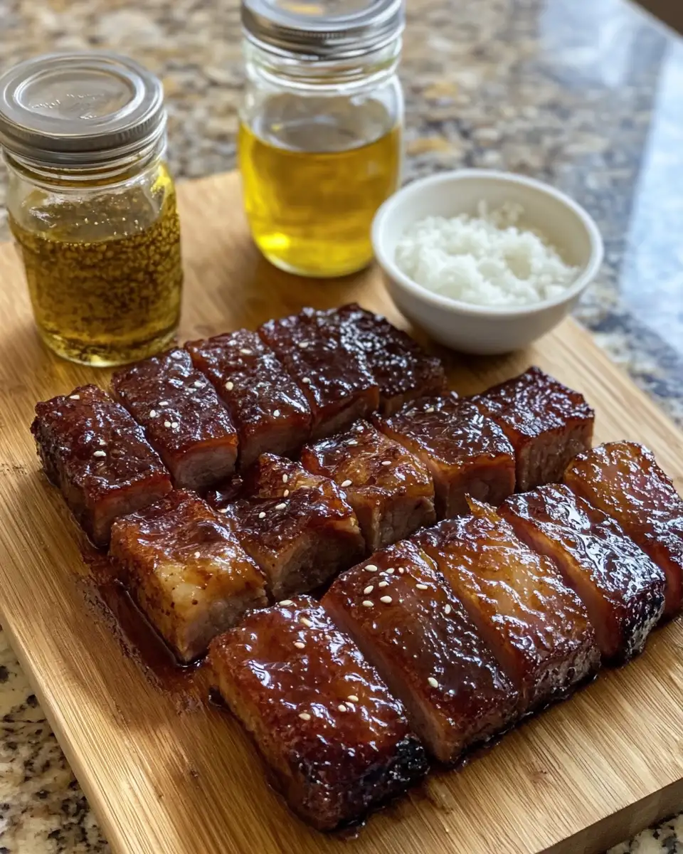 Ingredients for Irresistibly Sweet and Savory: Caramelized Honey Glazed Pork Belly Perfection
