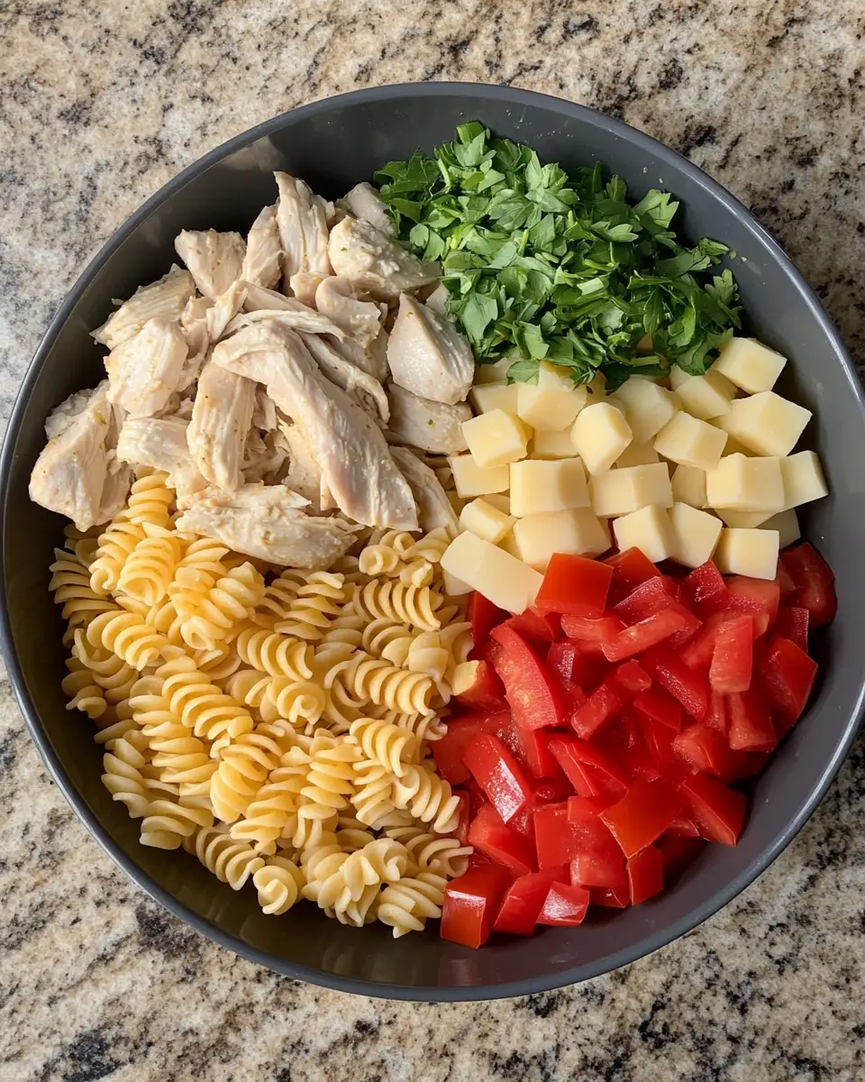 Ingredients for Savor the Flavor: Cheesy Cajun Garlic Chicken Rotini Skillet Delight