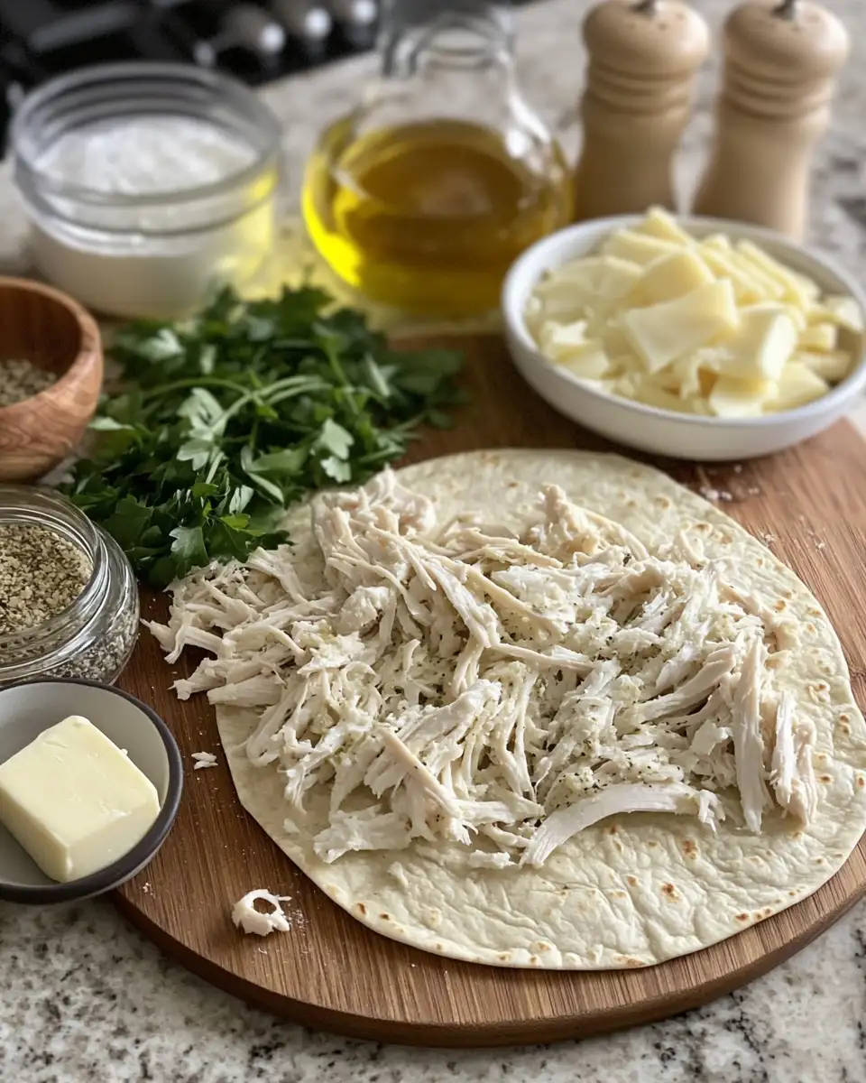 Ingredients for Irresistibly Delicious Cheesy Garlic Chicken Wraps You Need to Try
