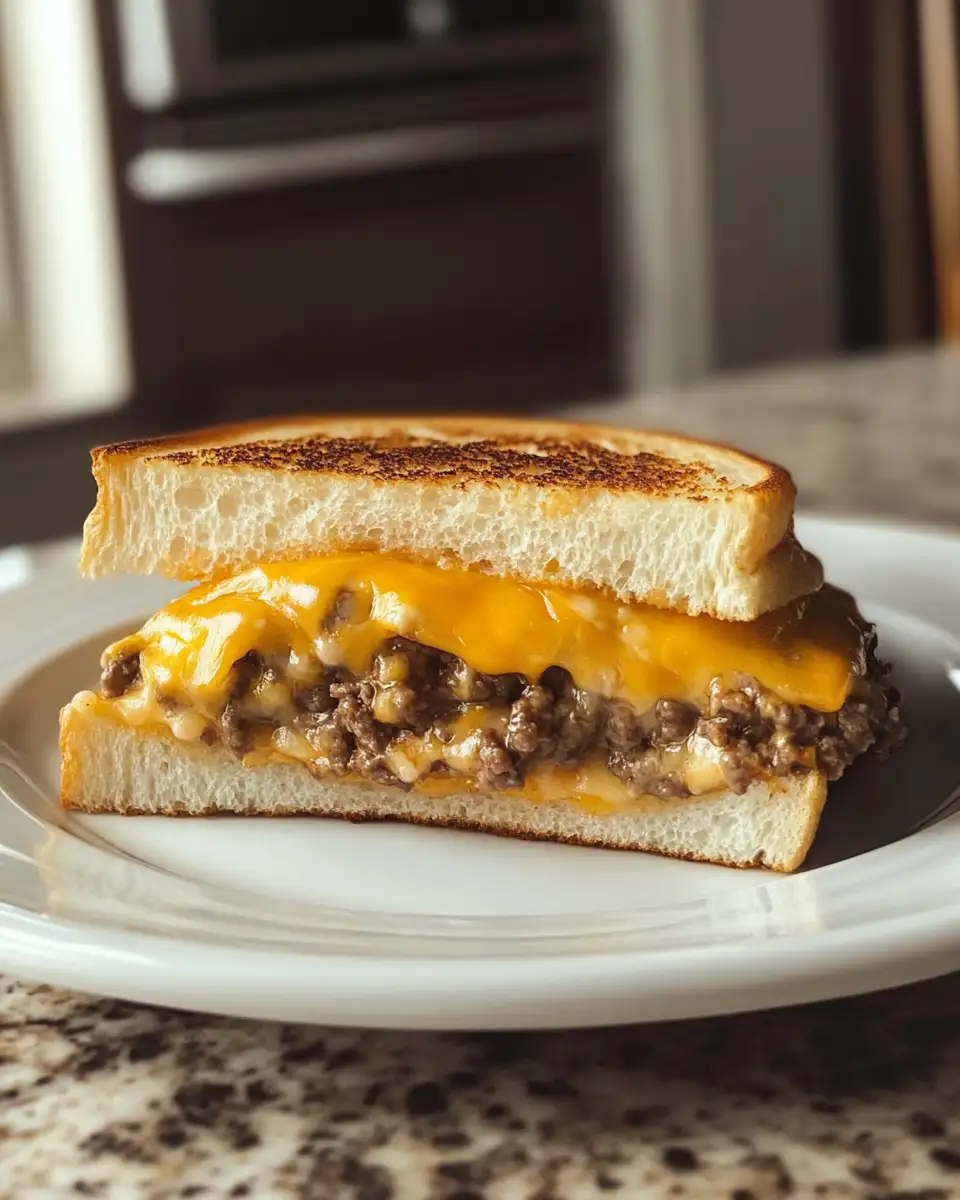 Final dish - Sizzling Secrets to the Ultimate Cheesy Ground Beef Melt