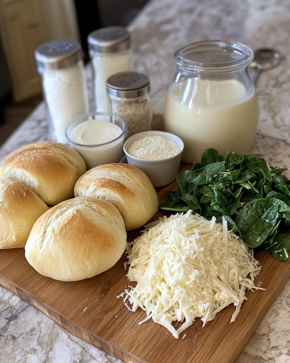 Ingredients for Savor the Ultimate Comfort: Chicken Alfredo Garlic Bread Bowls