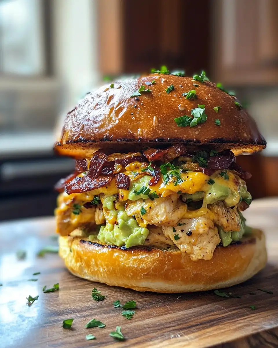 Final dish - Savor the Ultimate Chicken Avocado Brioche Delight