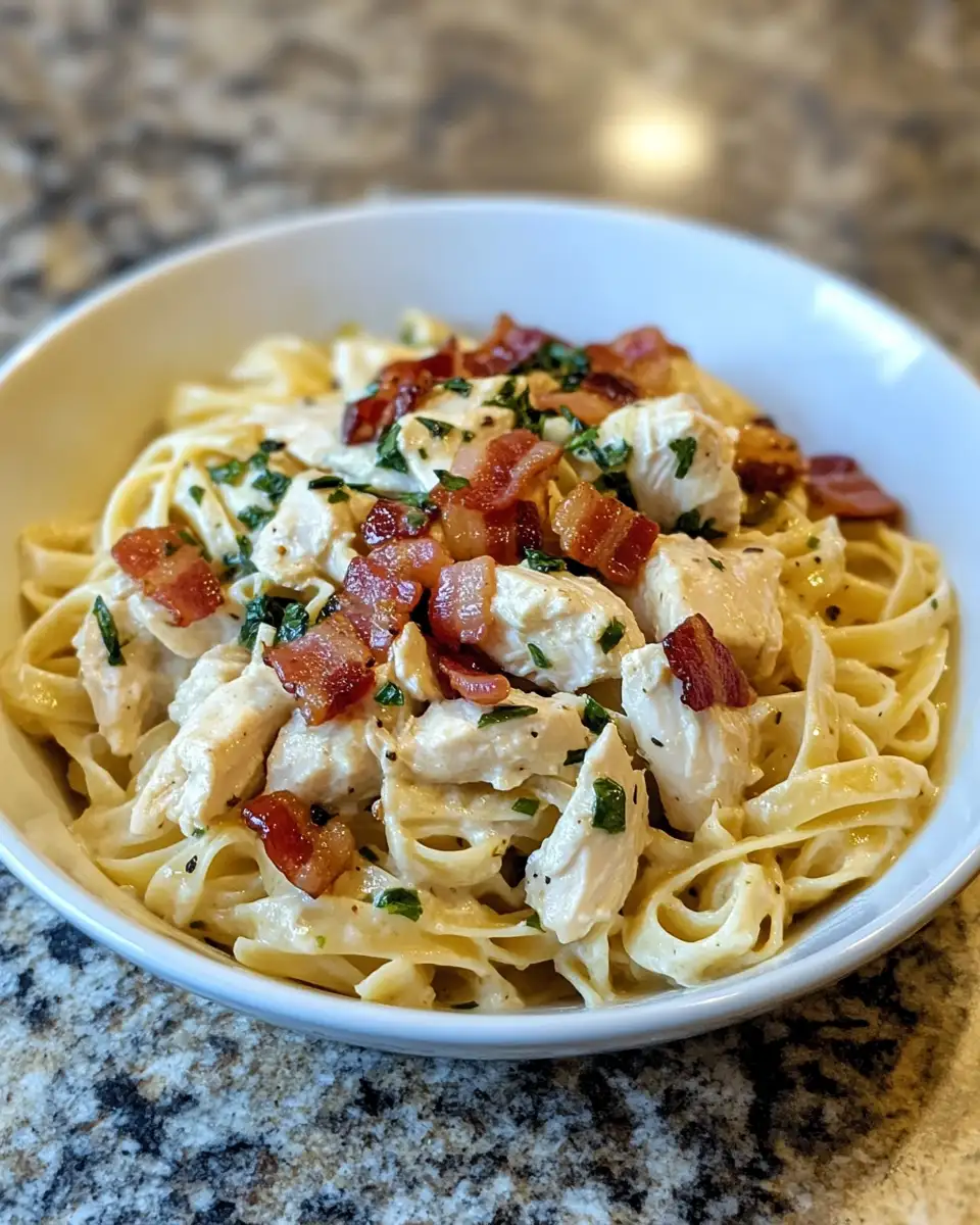 Final dish - Irresistible Chicken Bacon Ranch Pasta: A Flavor-Packed Comfort Dish