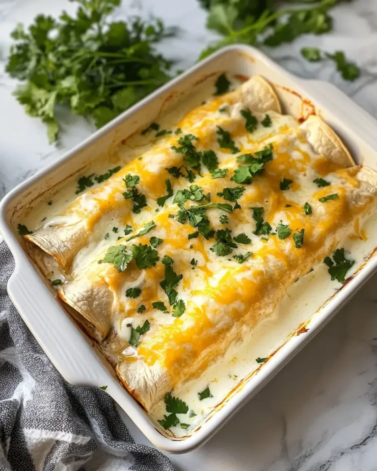 Irresistible Chicken Enchiladas with Creamy Sour Cream White Sauce - Featured Image