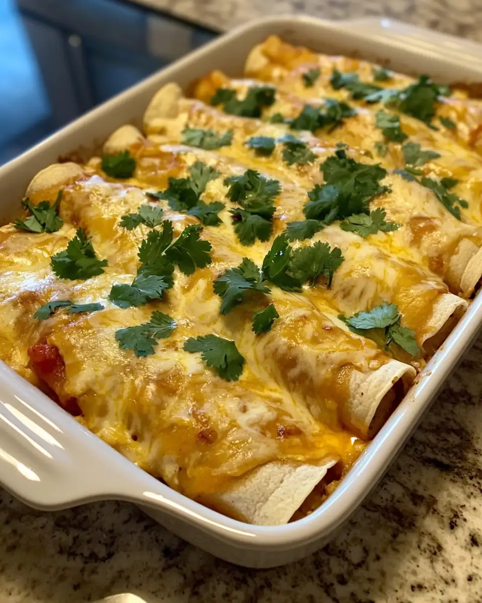 Final dish - Irresistible Chicken Enchiladas with Creamy Sour Cream White Sauce