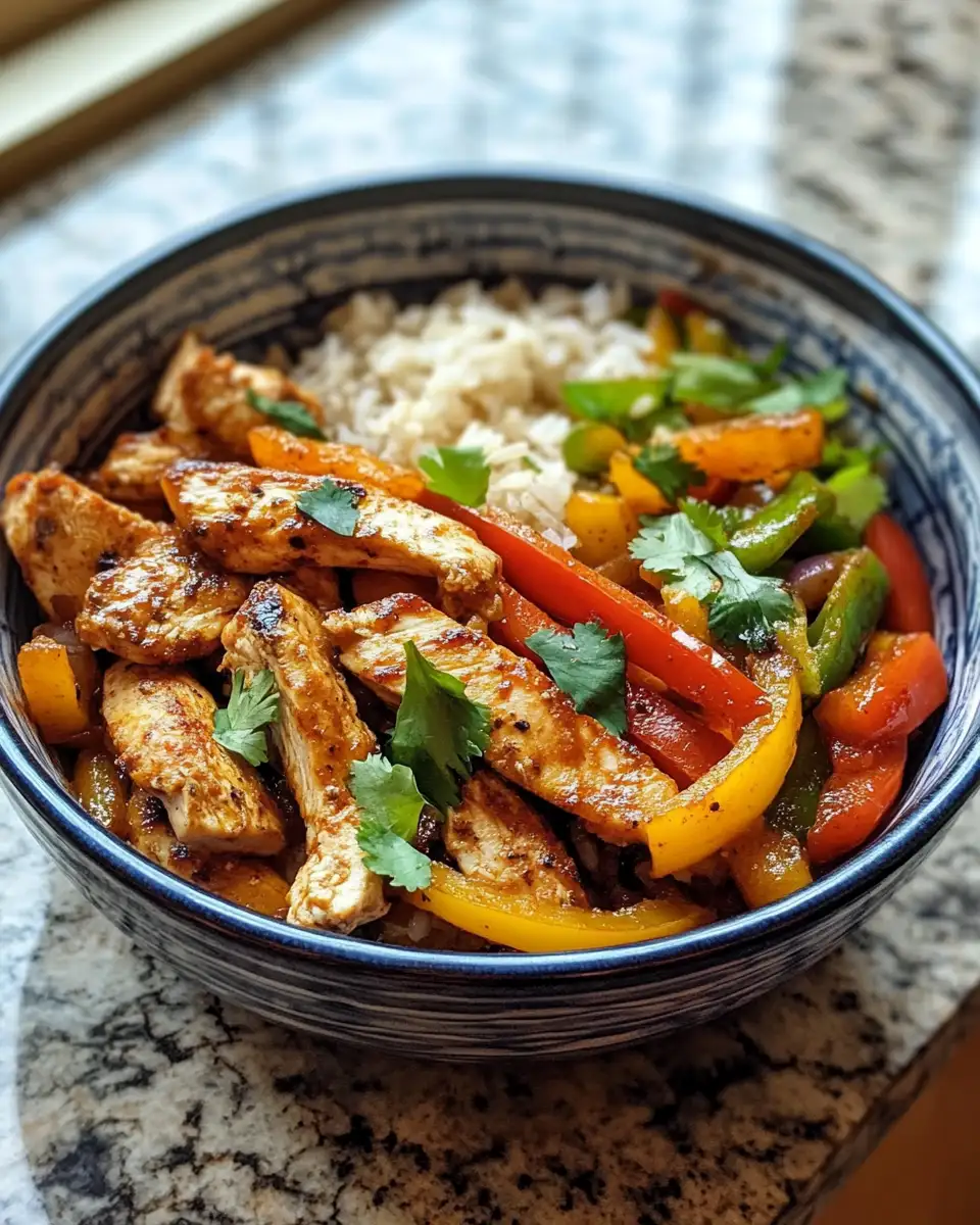 Final dish - Sizzling Chicken Fajita Rice Bowls That Spice Up Your Dinner Routine