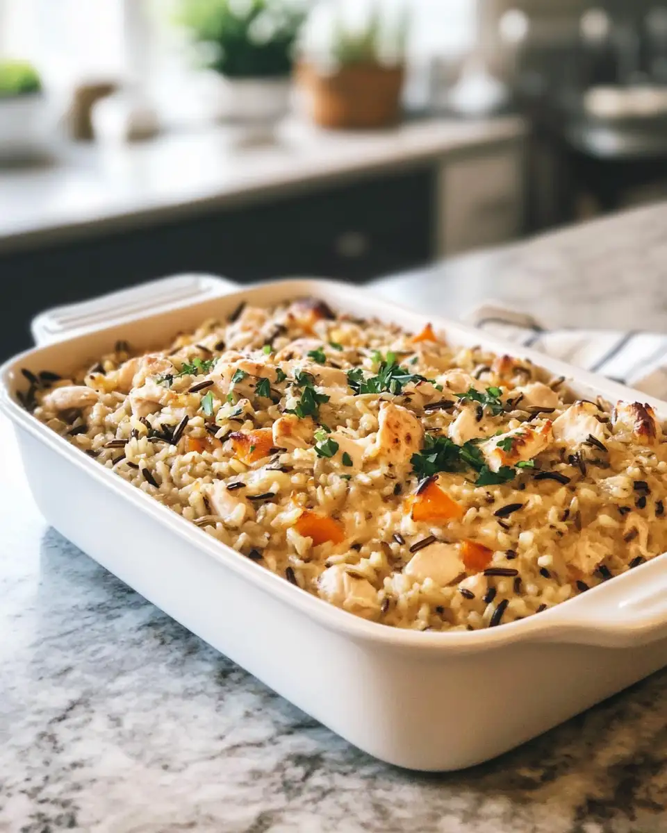 Final dish - Cozy Comfort: Discover the Ultimate Chicken Wild Rice Casserole