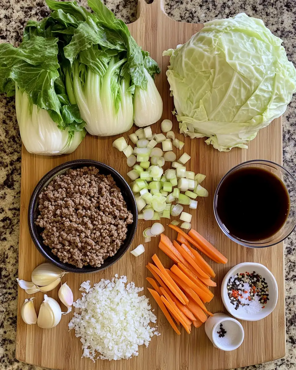 Ingredients for Sizzle and Spice: Mastering the Art of Chinese Ground Beef and Cabbage Stir-Fry