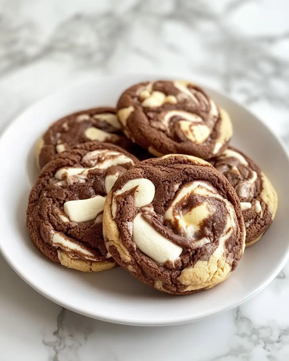 Final dish - Irresistible Indulgence: Chocolate Marshmallow Swirl Cookies That Will Sweeten Your Day