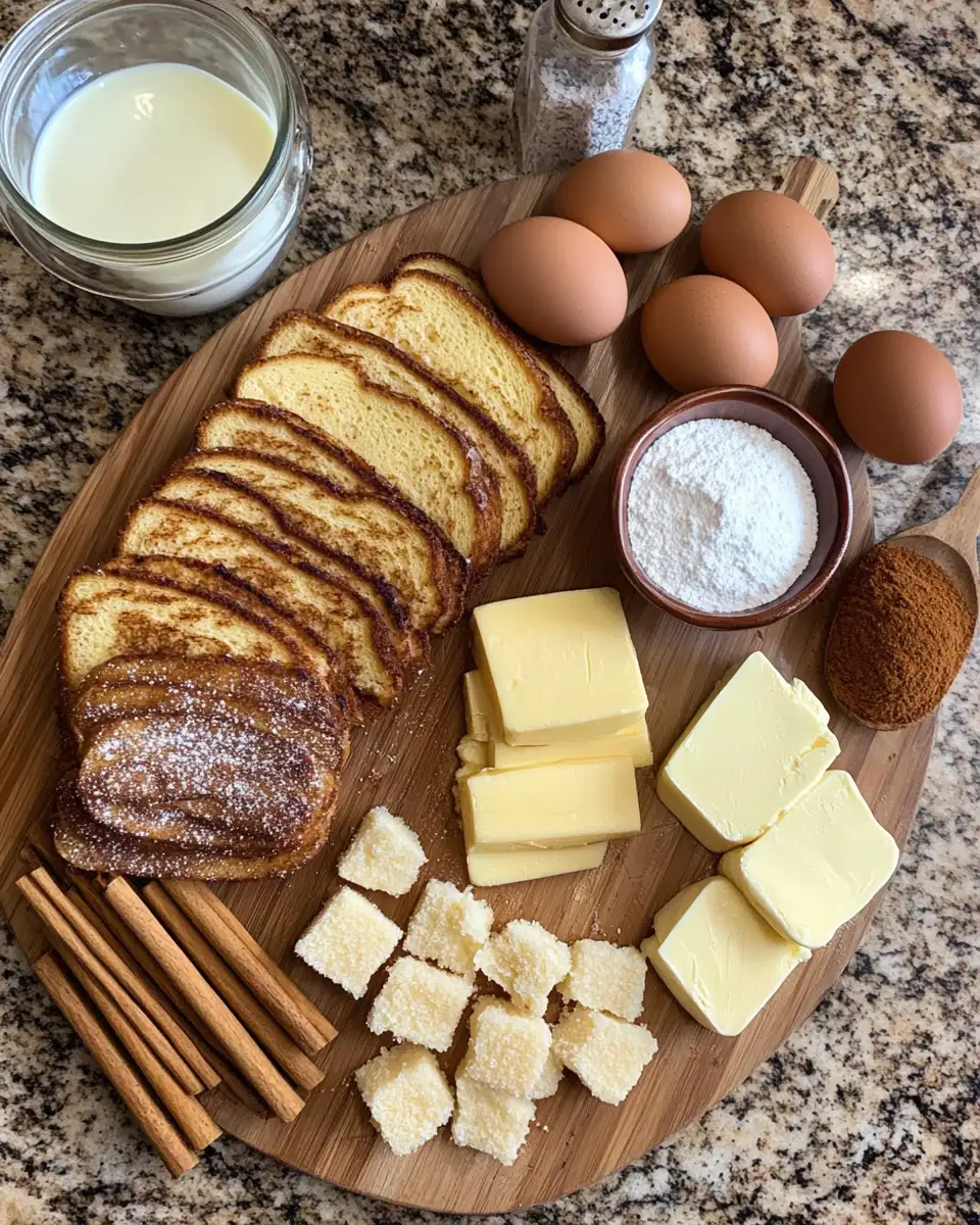 Ingredients for Indulge in the Ultimate Breakfast Delight with Churro Stuffed French Toast