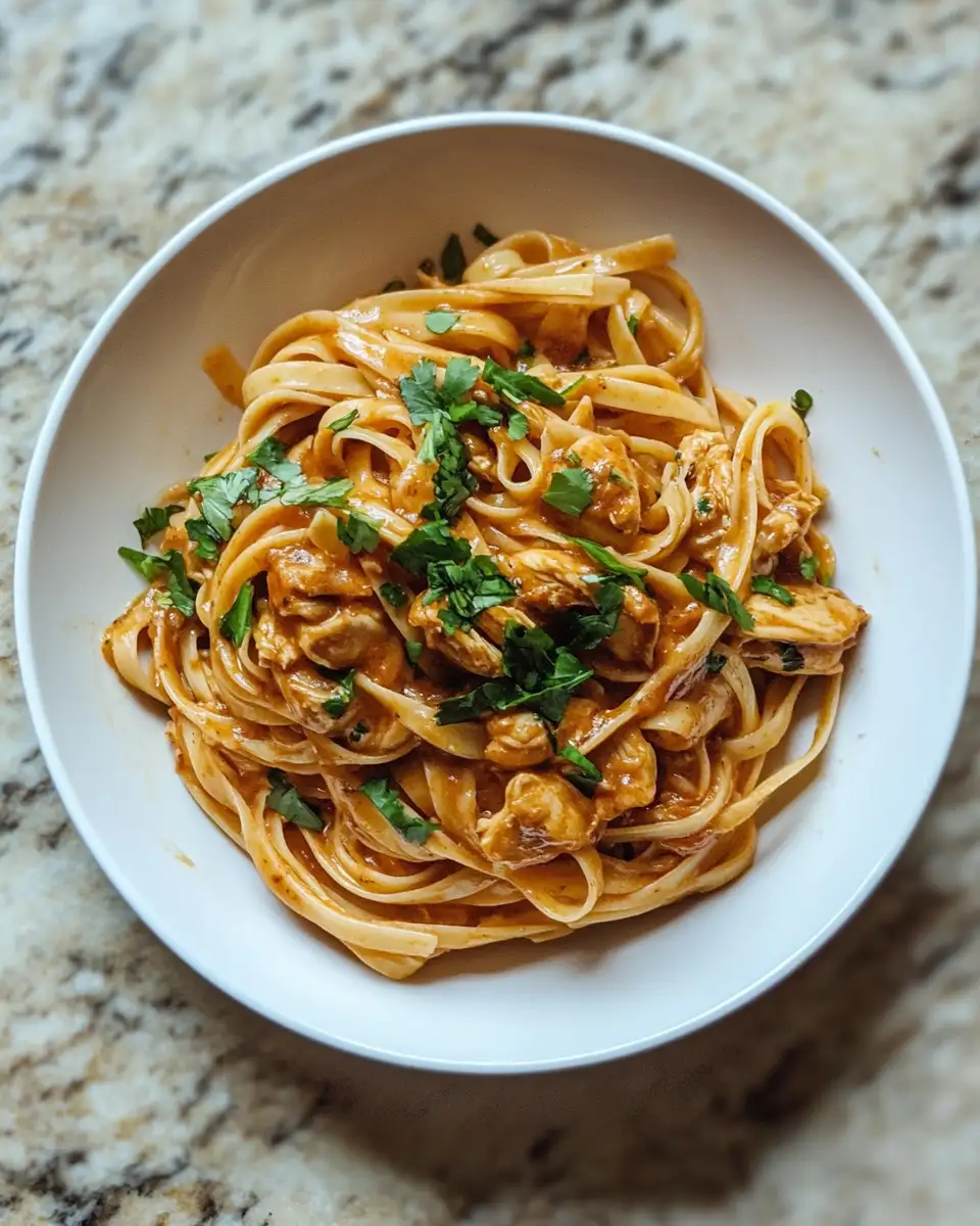 Final dish - Saddle Up for Flavor: Cowboy Butter Chicken Linguine Delight