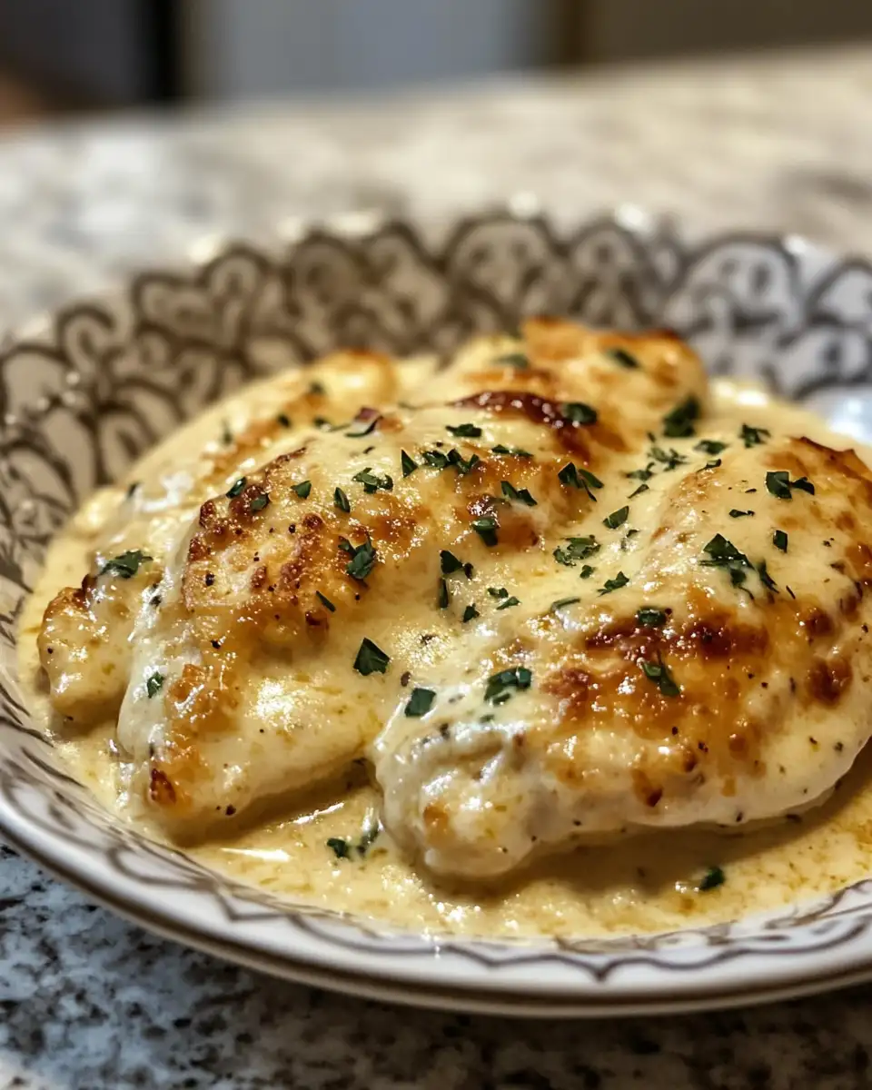 Final dish - Irresistibly Delicious: Creamy Baked Asiago Chicken Delight