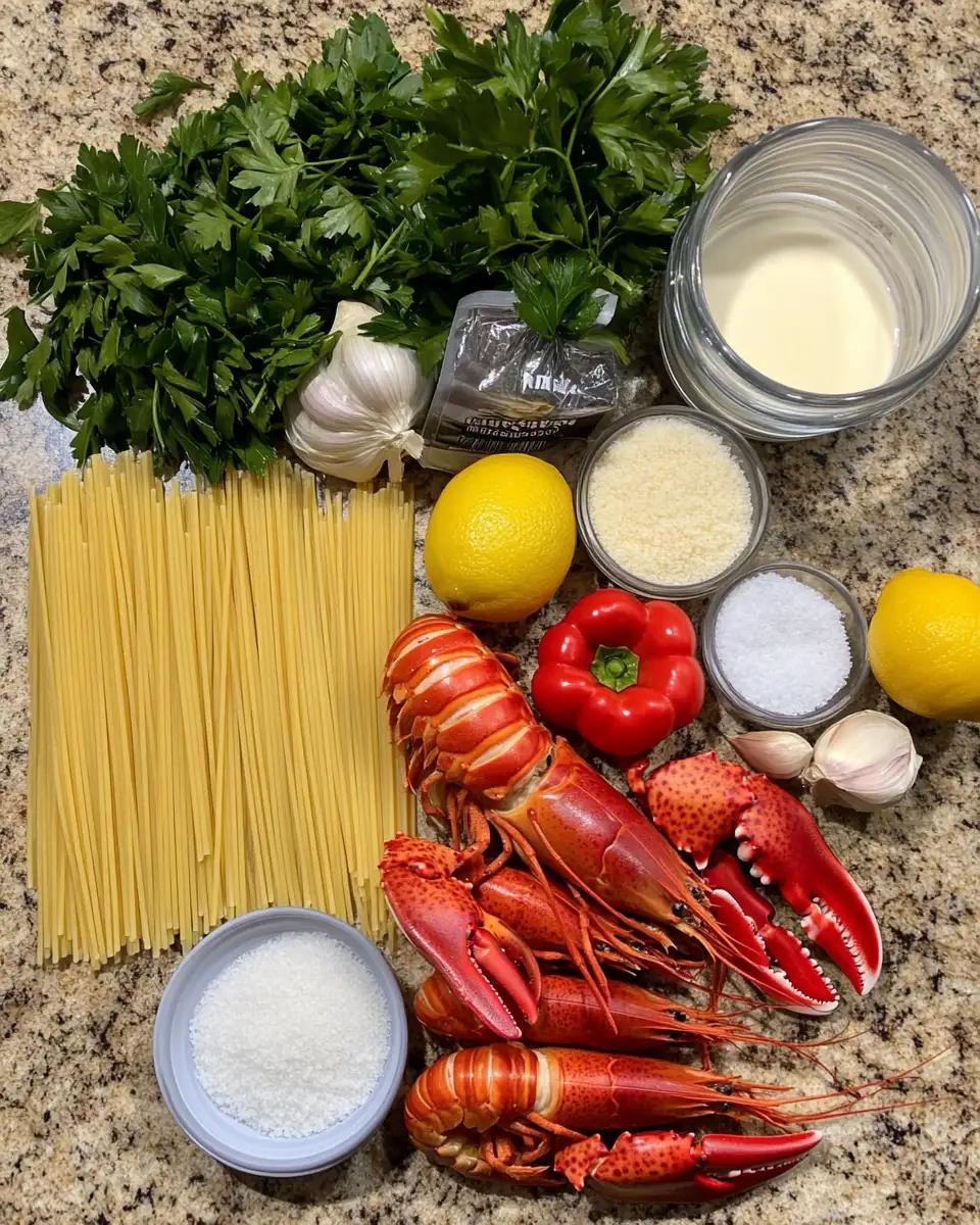 Ingredients for Indulge in the Ultimate Creamy Cajun Lobster Pasta Delight