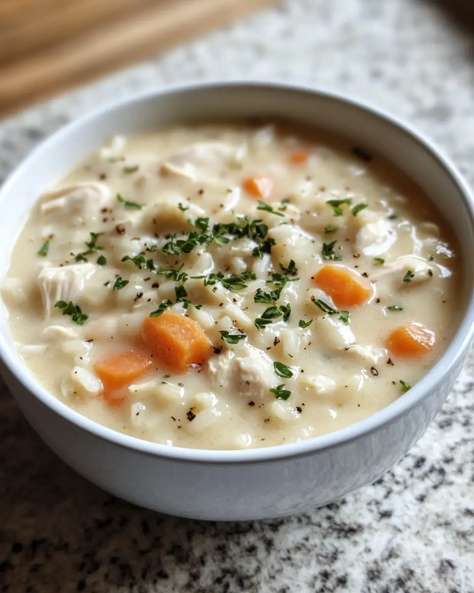 Final dish - Cozy Up with the Ultimate Creamy Chicken and Rice Soup