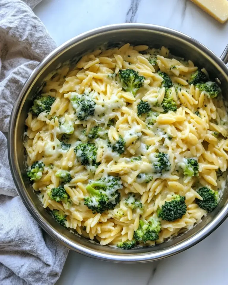 Savor the Simplicity of Creamy One-Pot Broccoli Cheddar Orzo - Featured Image
