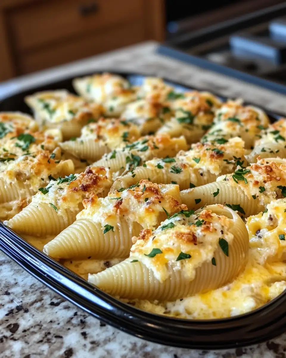 Final dish - Dive into Decadence with Creamy Seafood Stuffed Shells