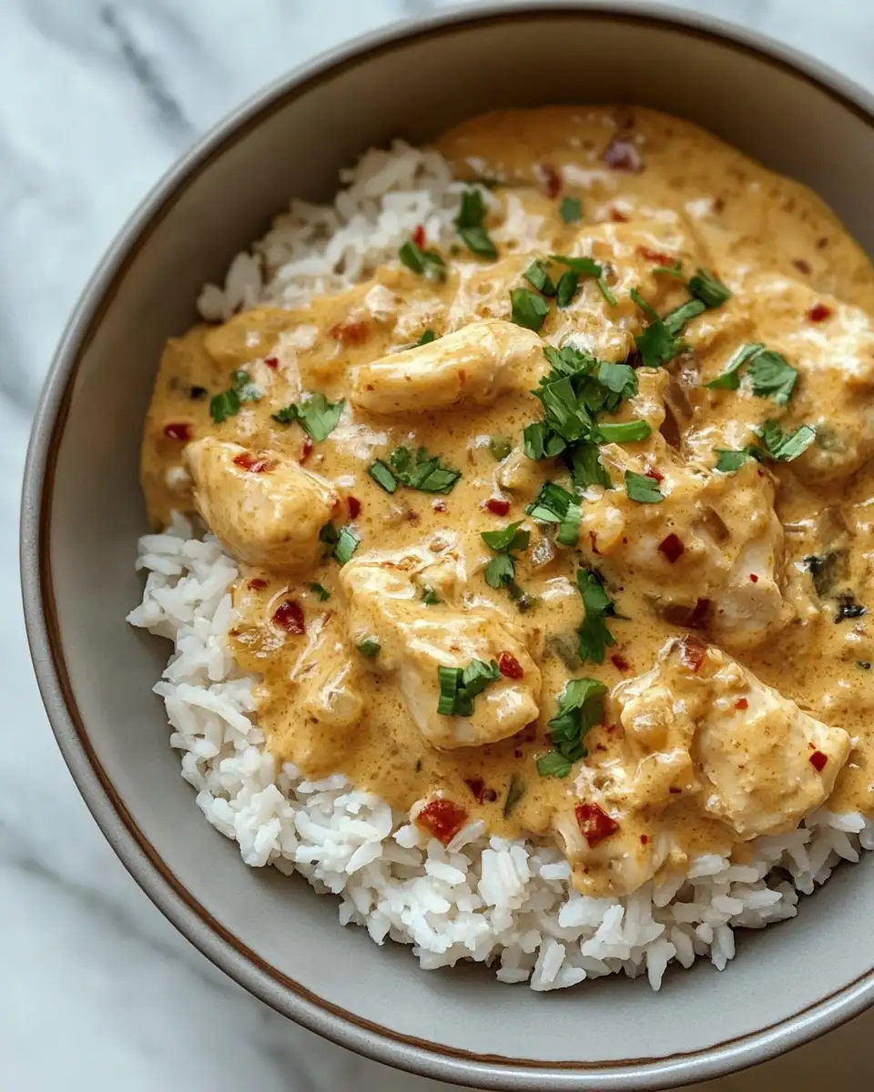 Final dish - Irresistibly Comforting: Creamy Smothered Chicken and Rice Delight