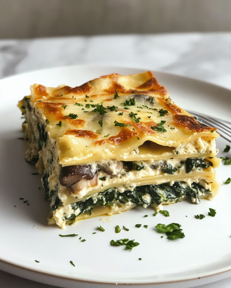 Decadent Layers: Discover the Ultimate Creamy Spinach and Mushroom White Lasagna - Featured Image