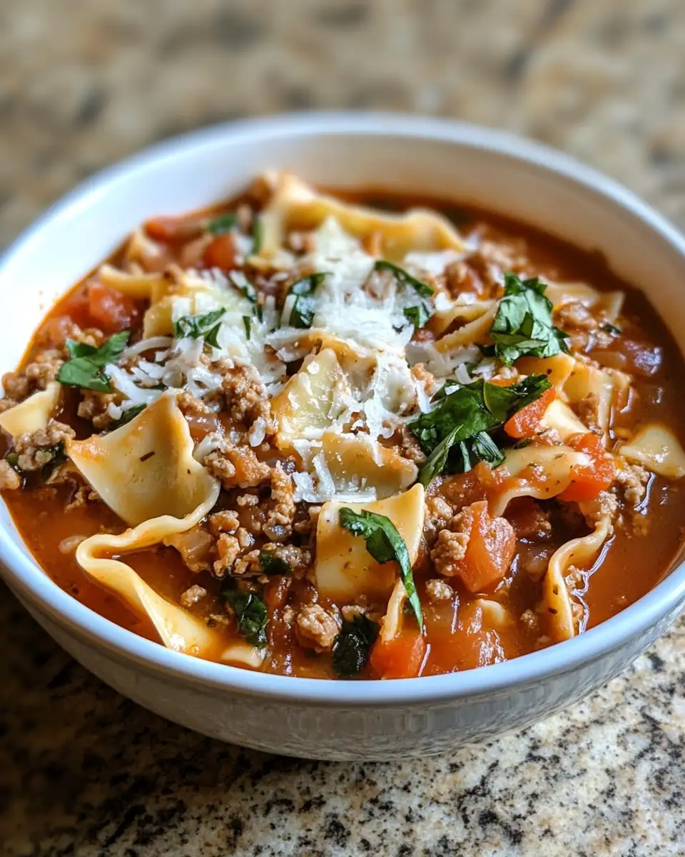 Final dish - Crockpot Lasagna Soup: Cozy Comfort in a Bowl