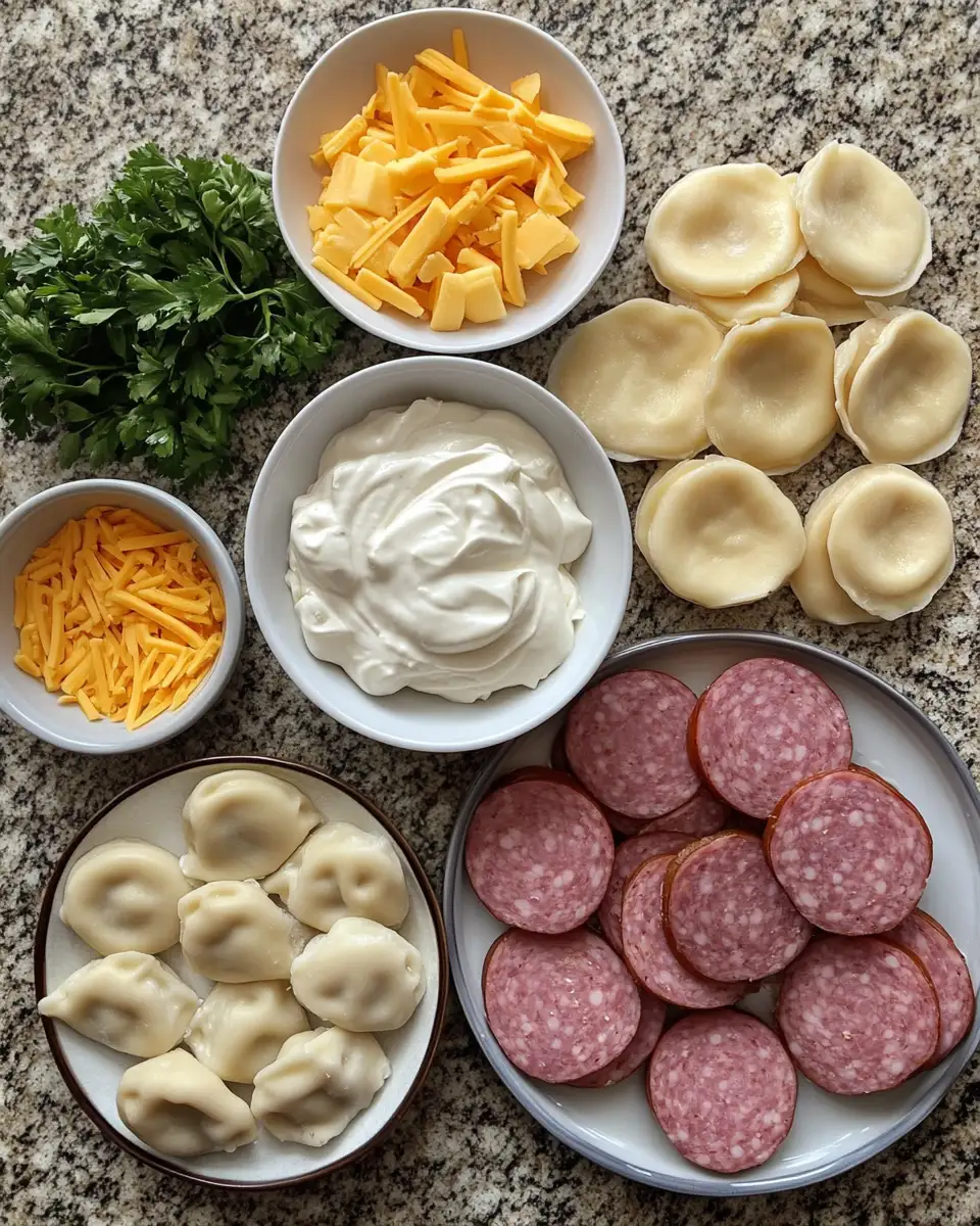 Ingredients for Crockpot Pierogi Casserole With Kielbasa: The Ultimate Comfort Food Adventure