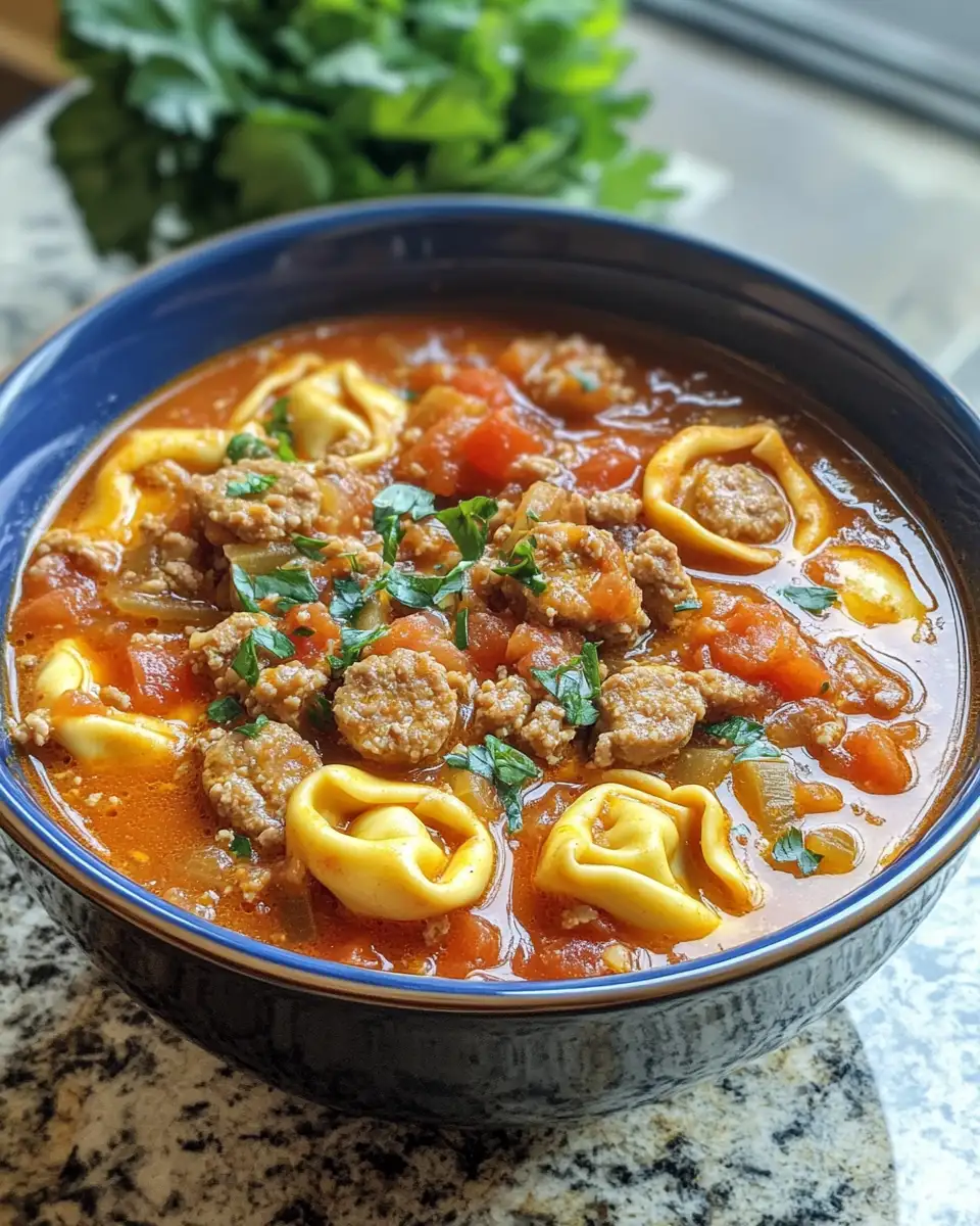 Final dish - Cozy Up with Irresistible Crockpot Tortellini Soup with Sausage