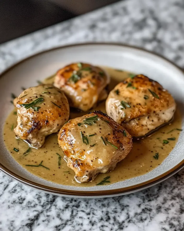 Savory Elegance: Dijon Chicken in Garlic Wine Sauce Delight - Featured Image