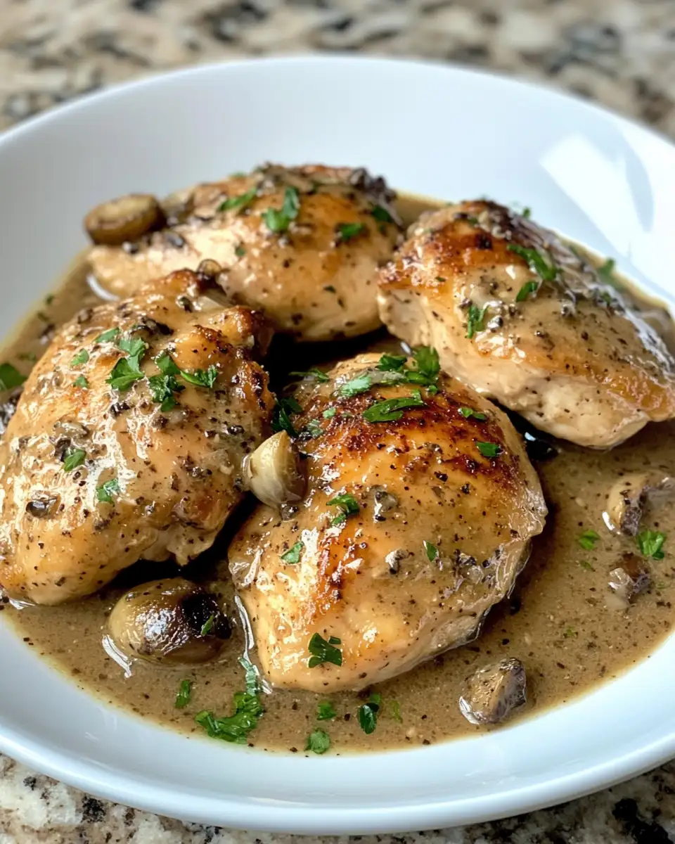 Final dish - Savory Elegance: Dijon Chicken in Garlic Wine Sauce Delight