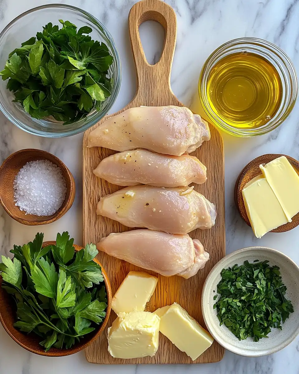 Ingredients for Savory Elegance: Dijon Chicken in Garlic Wine Sauce Delight