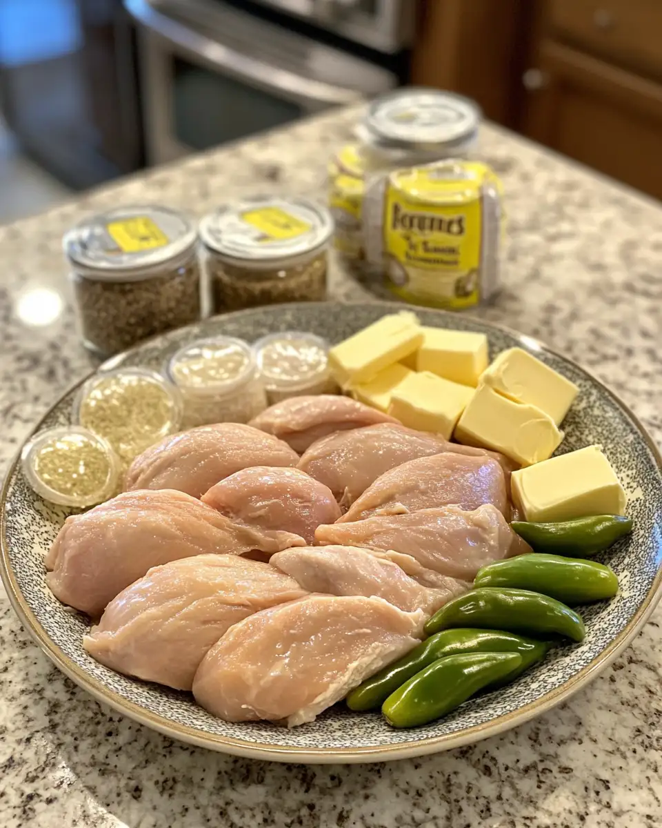 Ingredients for Effortless Mississippi Chicken: A Flavorful Southern Delight