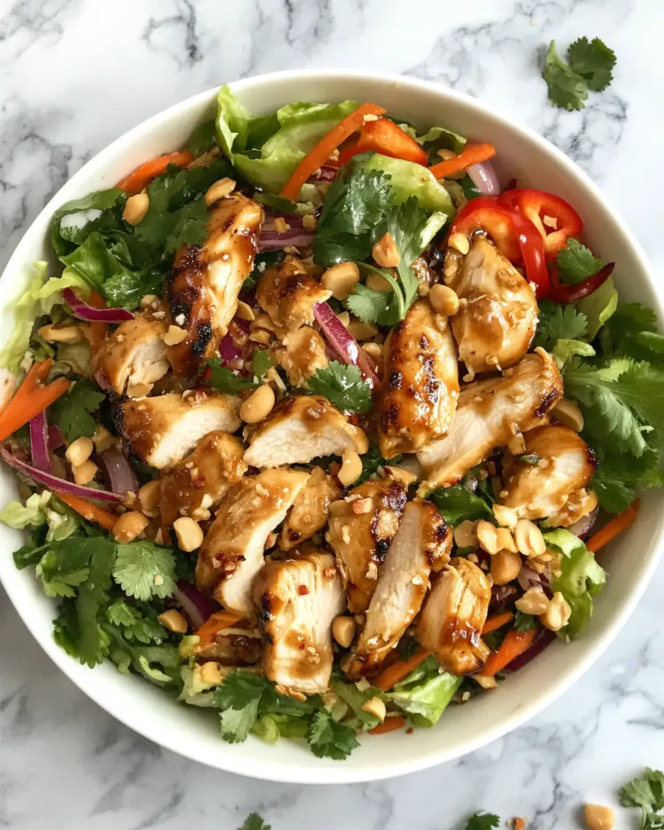 Final dish - Whip Up a Flavorful Easy Thai Peanut Chicken Salad in Minutes
