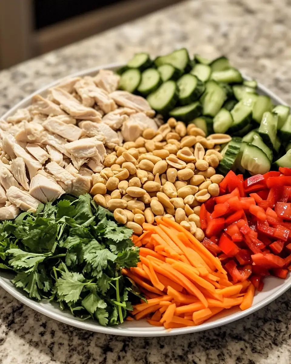Ingredients for Whip Up a Flavorful Easy Thai Peanut Chicken Salad in Minutes