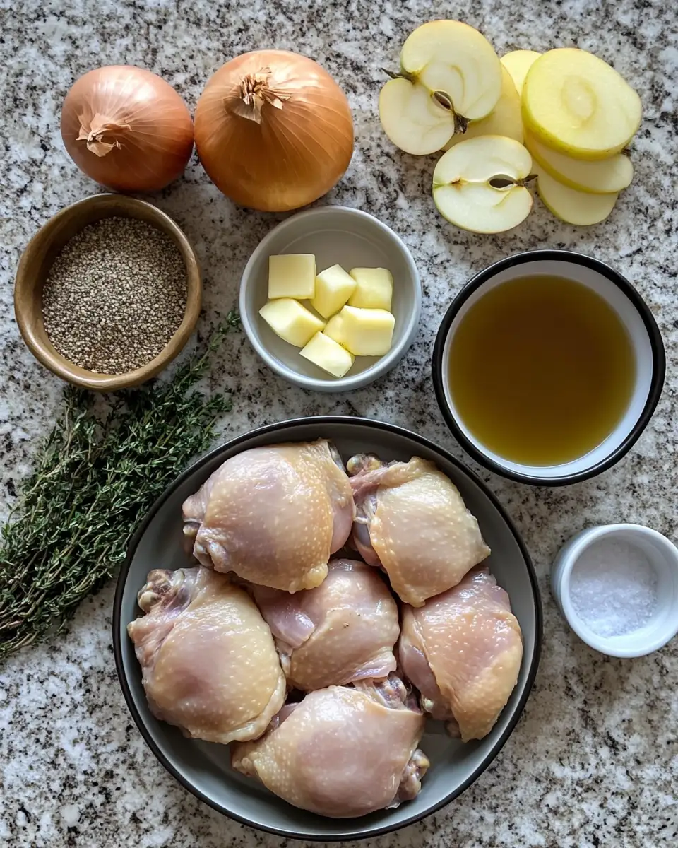Ingredients for Savor the Elegance: French Apple Cider Chicken Delight