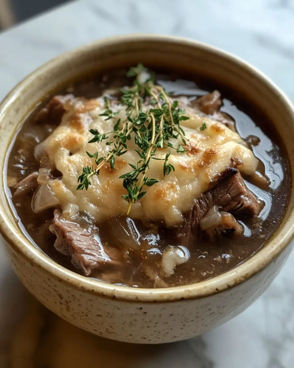 Final dish - Decadent Comfort in a Bowl: French Onion Beef Short Rib Soup