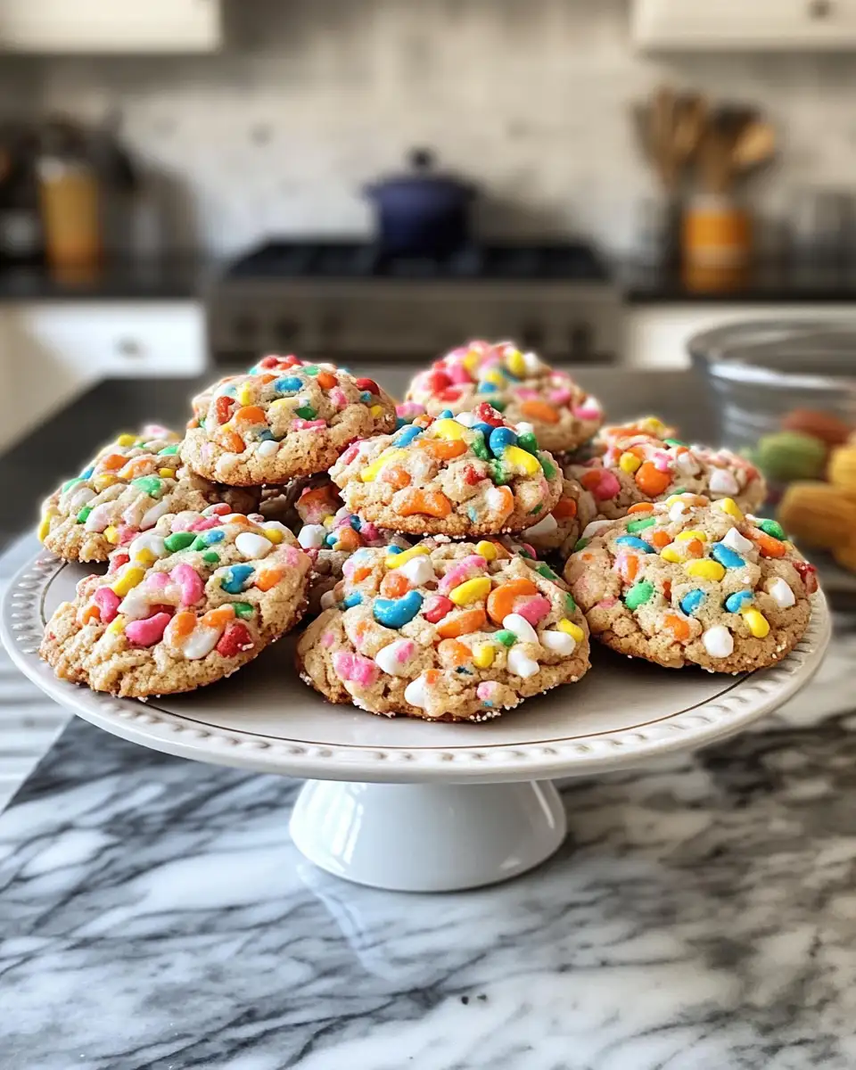 Final dish - Irresistible Fruity Pebble Marshmallow Stuffed Cookies That Will Sweeten Your Day