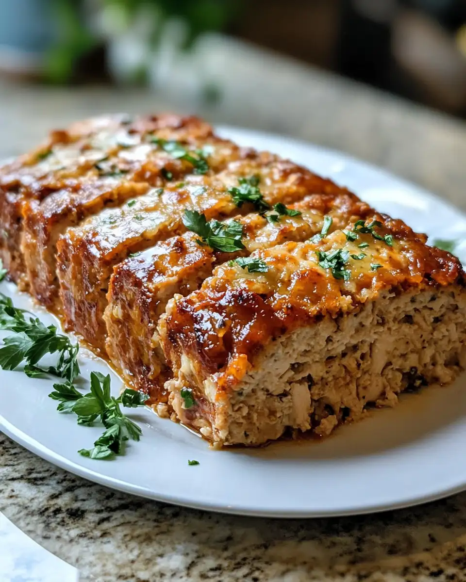 Final dish - Garlic Parmesan Chicken Meatloaf: A Flavorful Twist on a Classic Comfort Dish