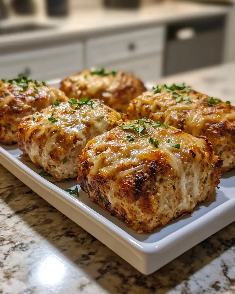Final dish - Garlic Parmesan Chicken Meatloaves: A Flavorful Twist on a Classic Comfort Dish