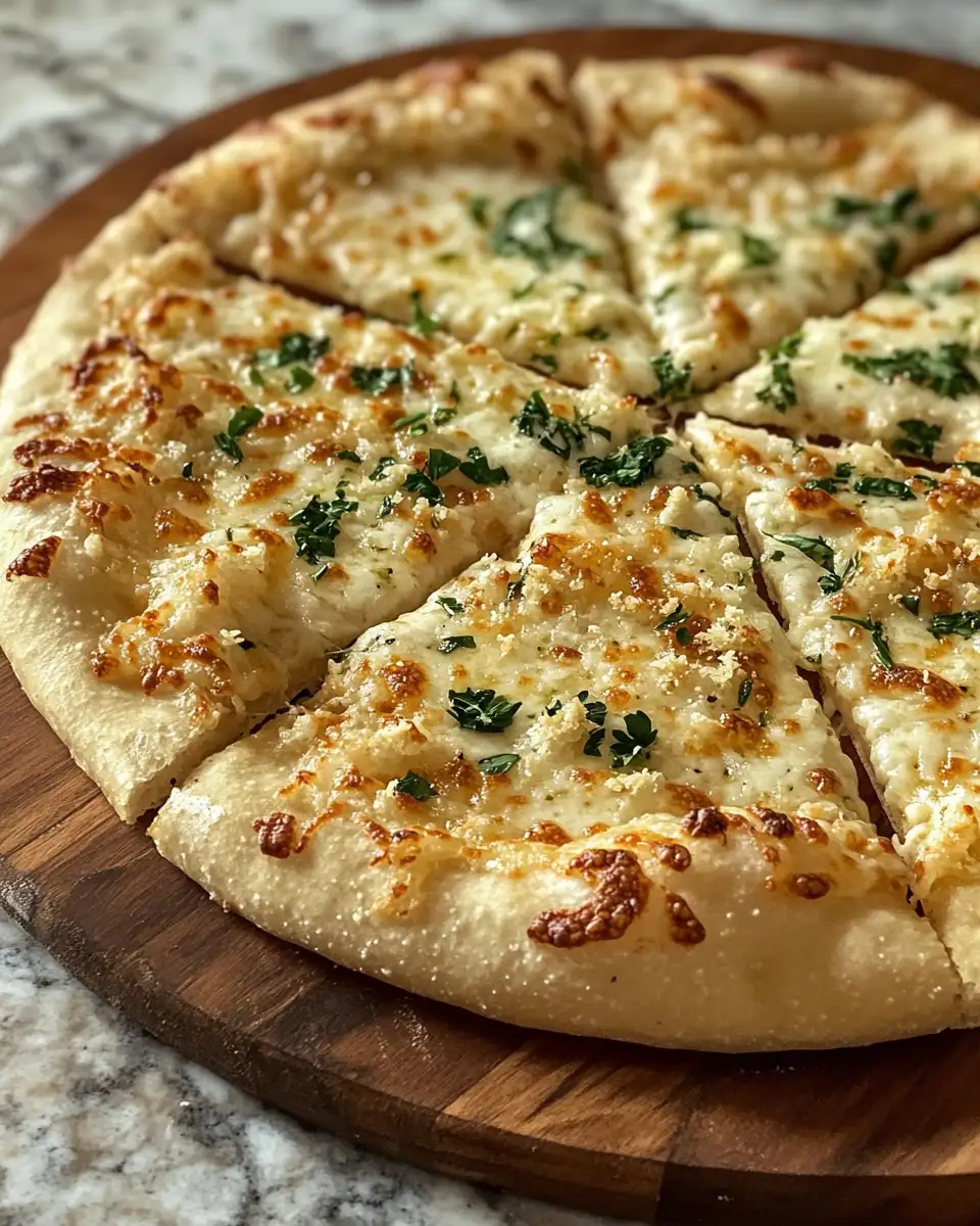 Final dish - Garlic Parmesan Pizza: A Flavorful Twist on a Classic Favorite