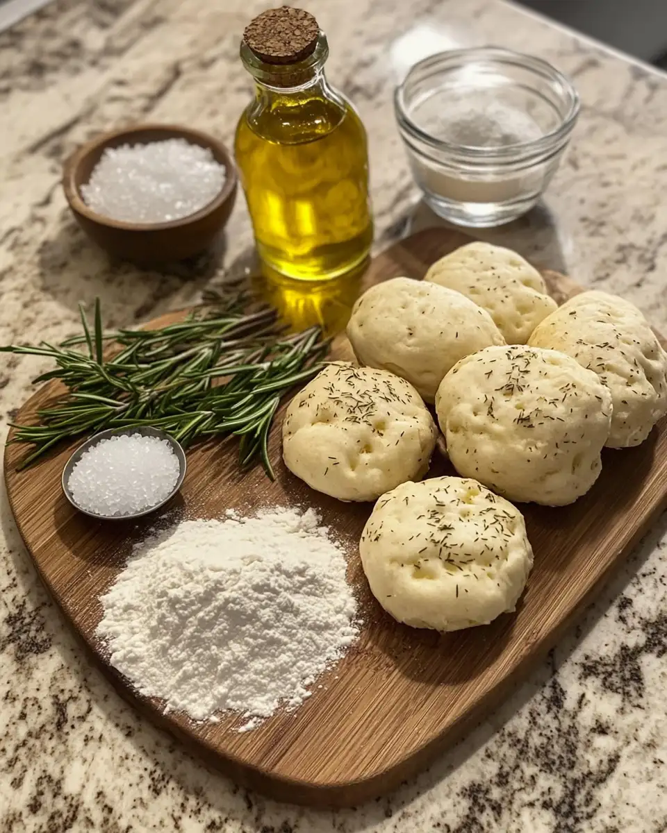 Ingredients for Rise and Shine with Irresistible Garlic Rosemary Focaccia Muffins
