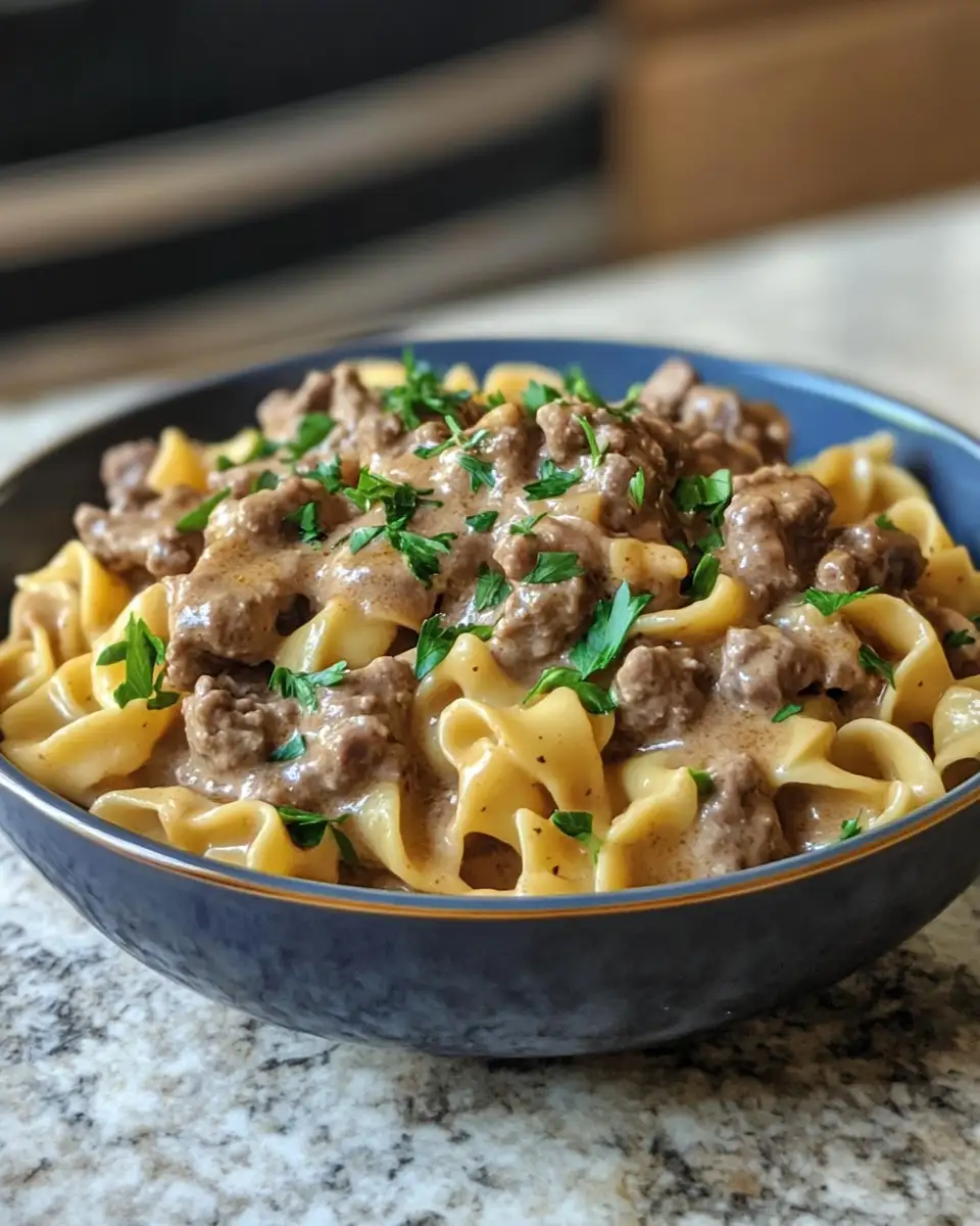 Final dish - Savor the Comfort: Easy Ground Beef Stroganoff for Cozy Nights