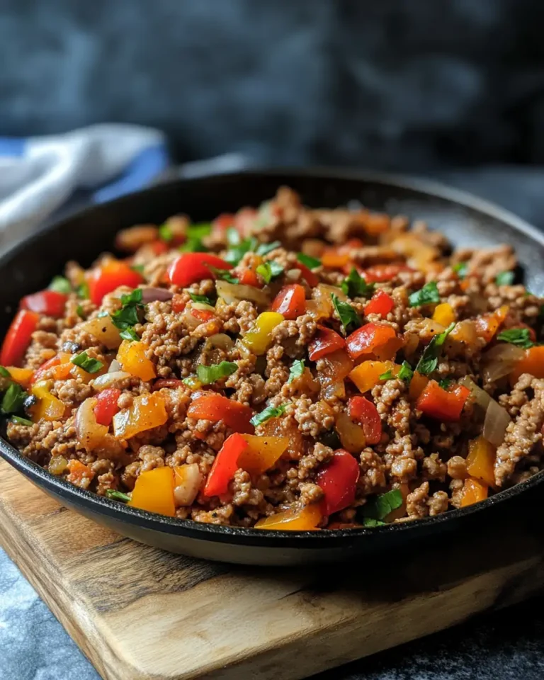 Sizzling Skillet Sensation: Ground Turkey and Peppers Delight - Featured Image
